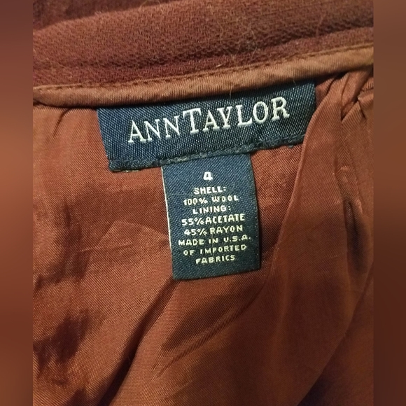 Ann Taylor Vintage 100% Wool Maroon Pencil Skirt - Sz 4 - Picture 5 of 5